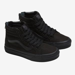 Vans Kid's Black Sk8-Hi Zip Shoe Size 3
